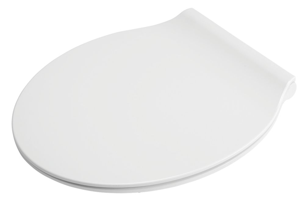 Image of Croydex Michigan Soft-Close with Quick-Release Toilet Seat Thermoset Plastic White 