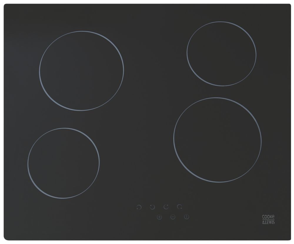 Image of Cooke & Lewis CLCER60a Ceramic Hob Black 52mm x 590mm 