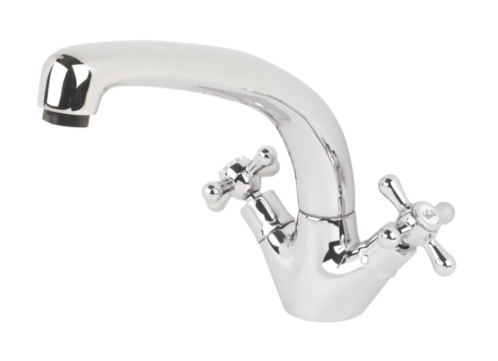 Image of Swirl Traditional Sink-Mounted Mono Mixer Kitchen Tap Chrome 