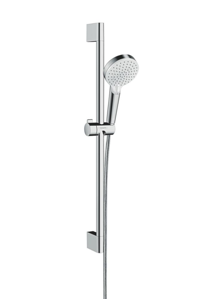 Image of Hansgrohe Crometta Vario EcoSmart Shower Kit Modern Design Chrome / White 