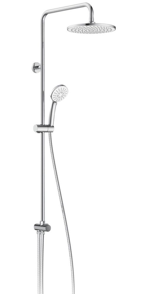 Image of Swirl Shower Kit with Diverter Modern Design Chrome 