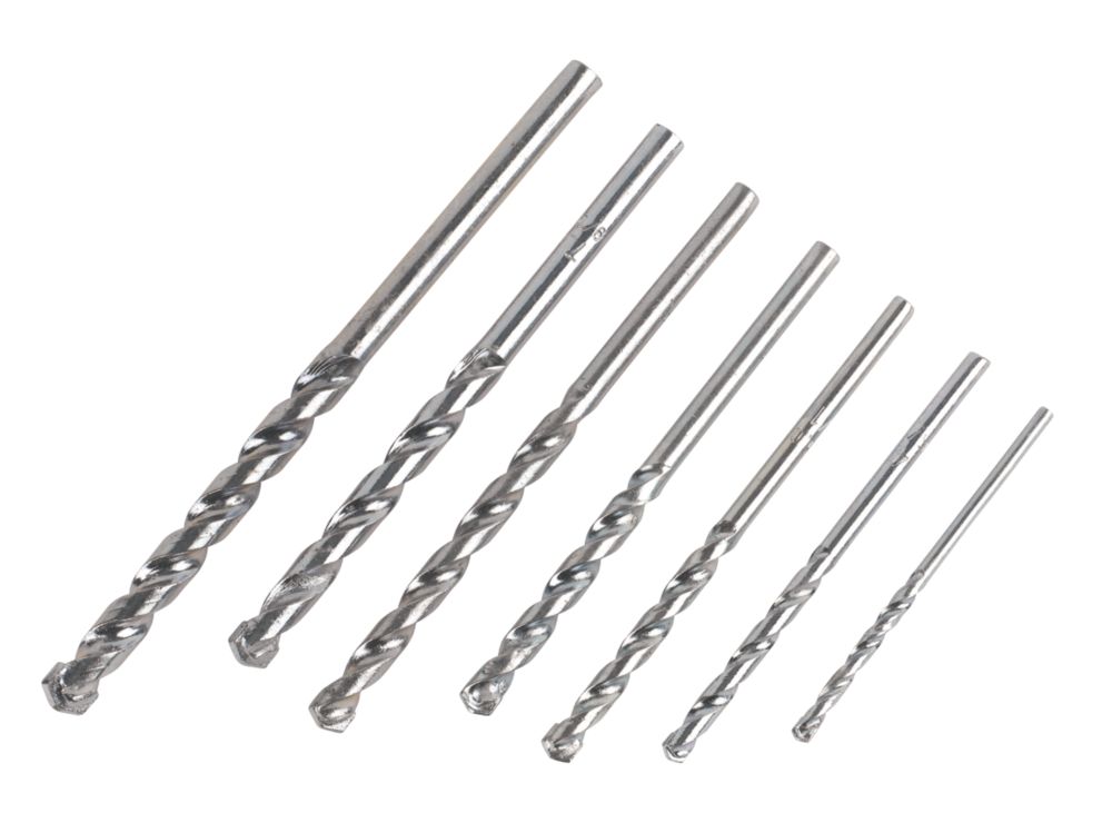 Image of Bosch Straight Shank Masonry Impact Drill Bit Set 7 Pieces 