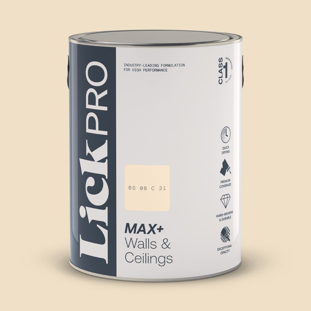 Image of LickPro Matt White BS 08 C 31 Emulsion Paint 5Ltr 