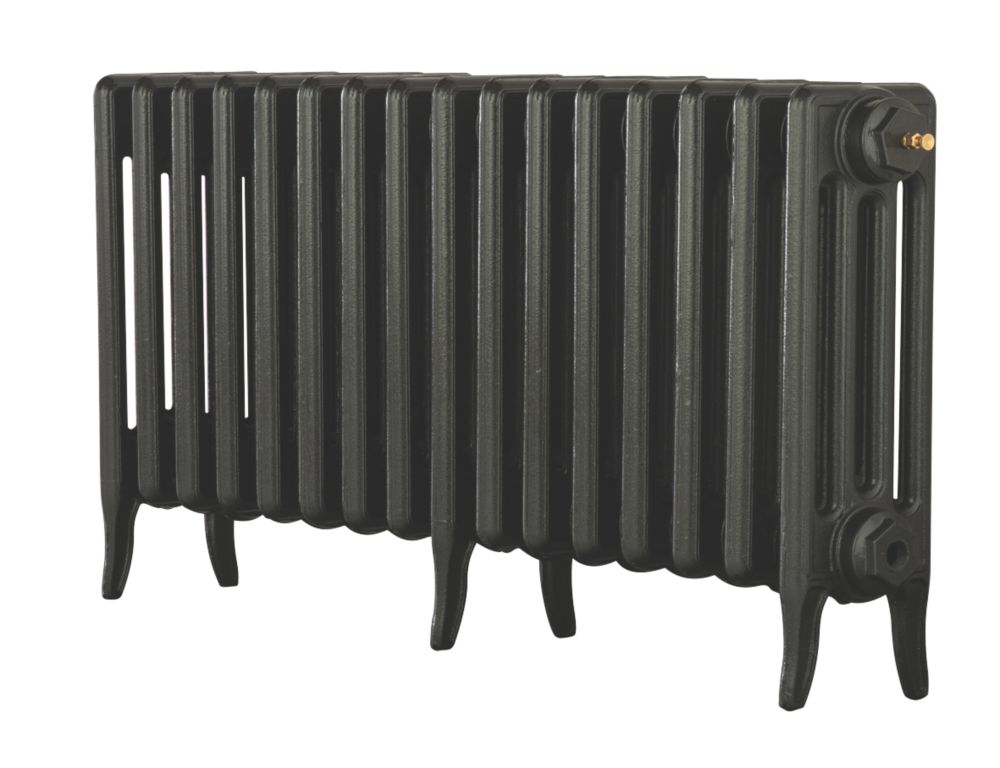 Image of Arroll Neo-Classic 4-Column Cast Iron Radiator 460mm x 994mm Pewter 3128BTU 