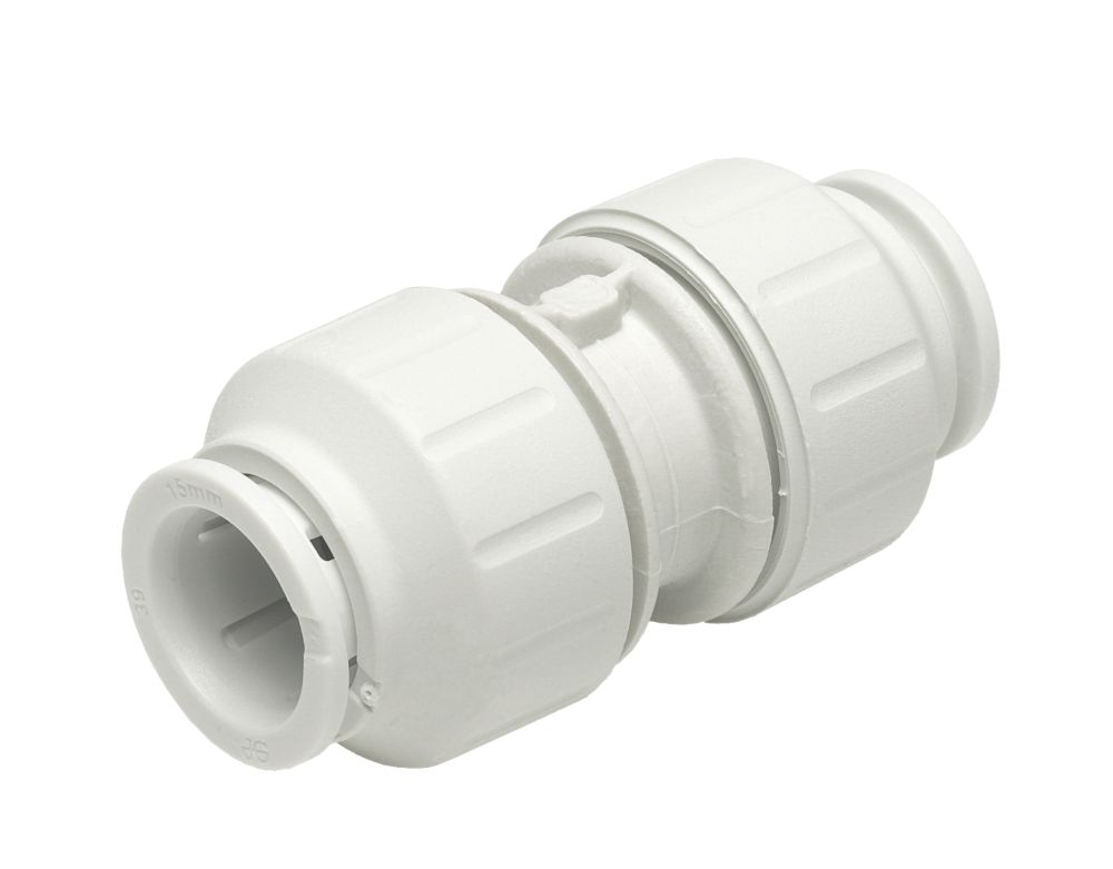 Image of JG Speedfit Plastic Push-Fit Equal Coupler 15mm 