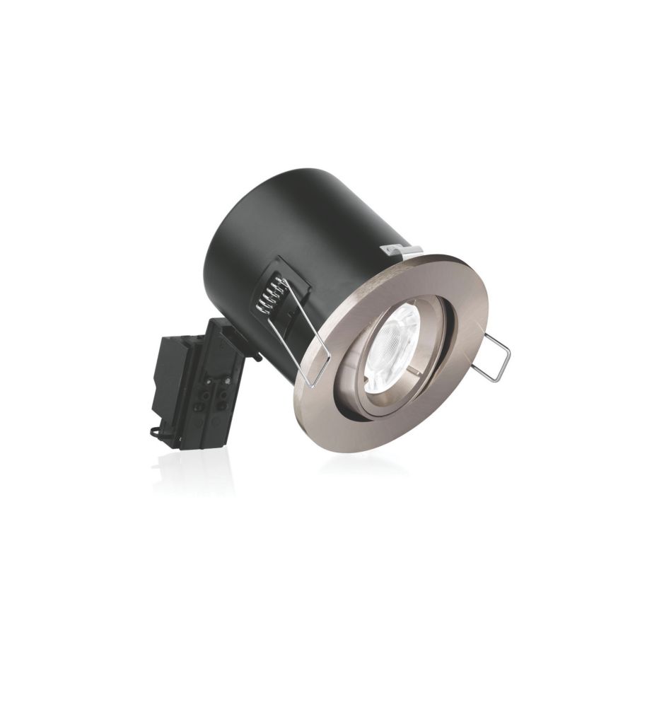 Image of Enlite EFD Adjustable Fire Rated LED Downlight Satin Nickel 5W 500lm 