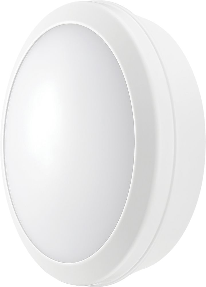 Image of Luceco Atlas Indoor & Outdoor Maintained Emergency Round LED Bulkhead White 12.5W 1250lm 