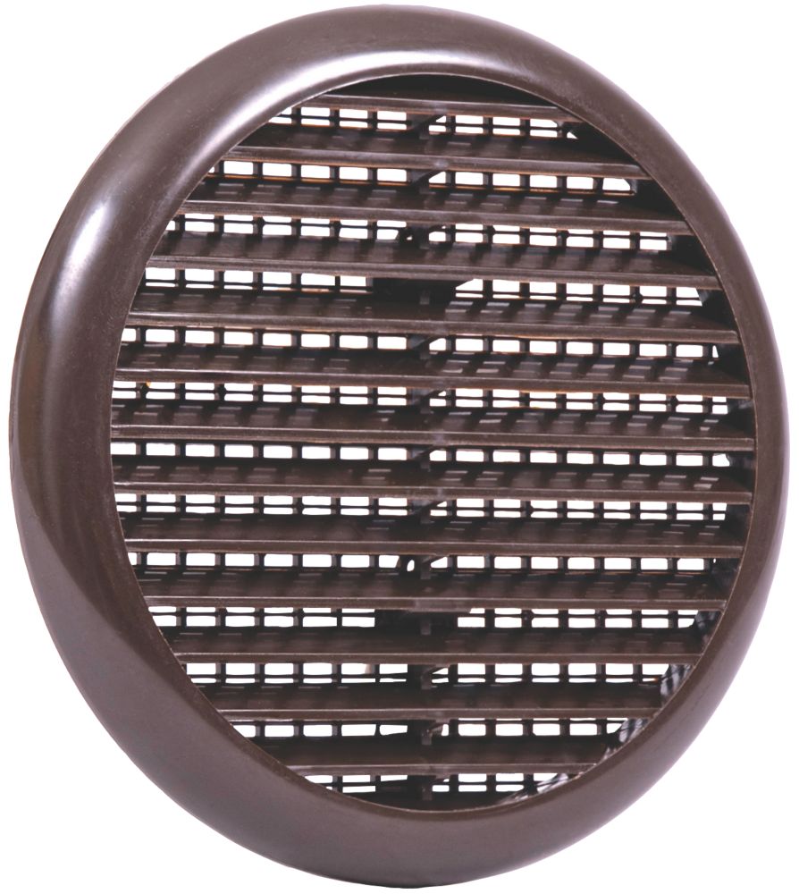 Image of Map Vent Fixed Louvre Vent with Flyscreen Brown 145mm x 145mm 