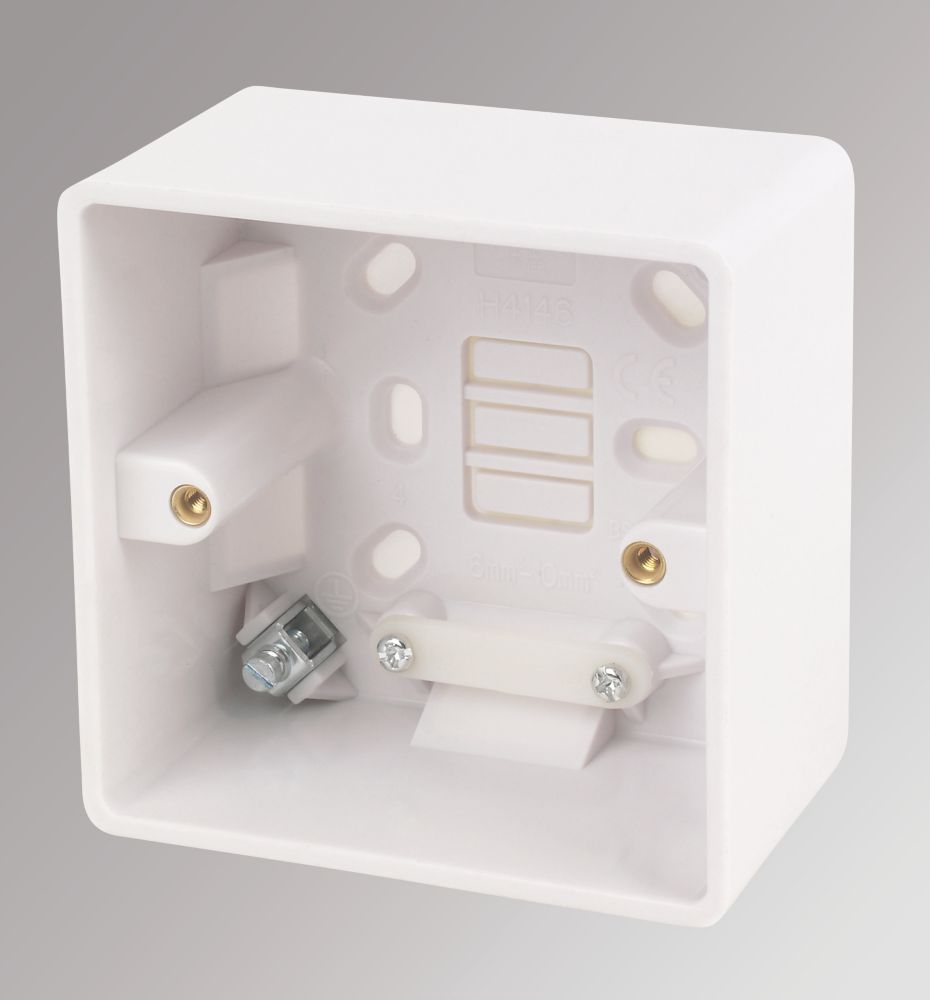 Image of LAP 1-Gang Surface Pattress Back Box 46mm 