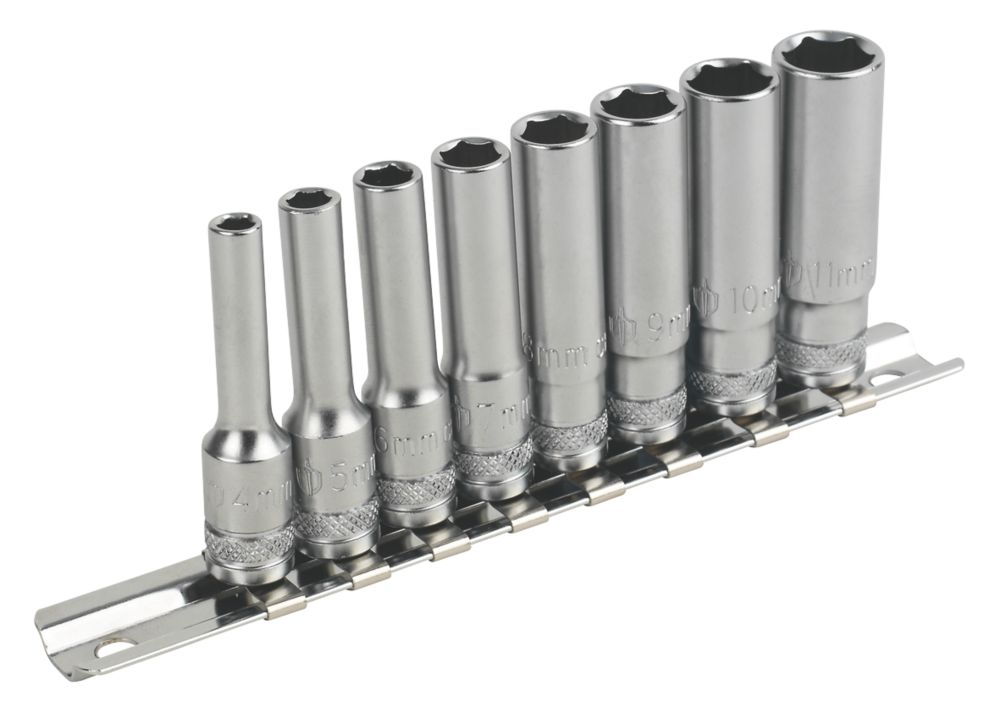 Image of Magnusson 1/4" Drive Deep Socket Rail 8 Pieces 