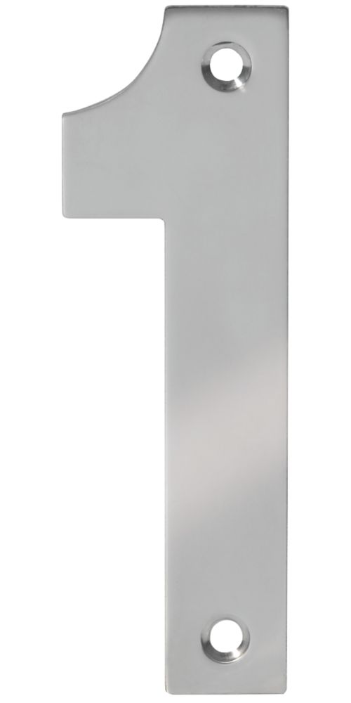 Image of Eclipse Door Numeral 1 Polished Stainless Steel 100mm 
