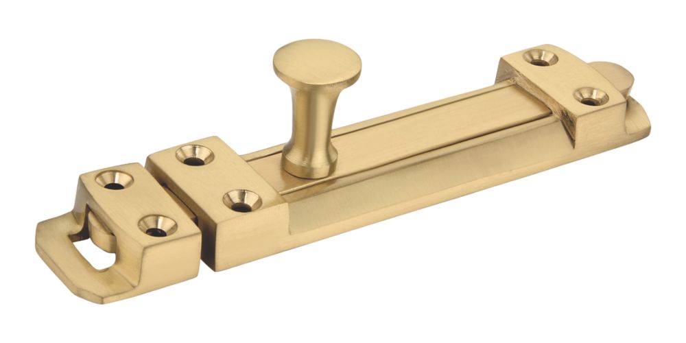 Image of Smith & Locke Straight Door Bolt Brass-Effect 100mm 