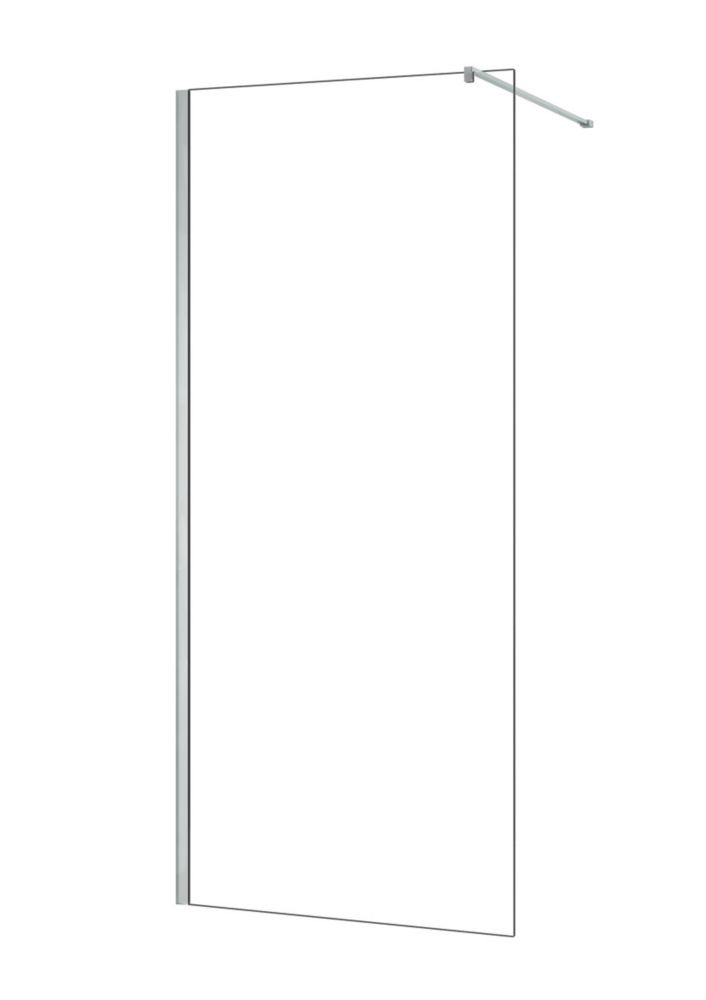 Image of Triton Neo Frameless Showerwall Chrome 700mm x 2015mm 