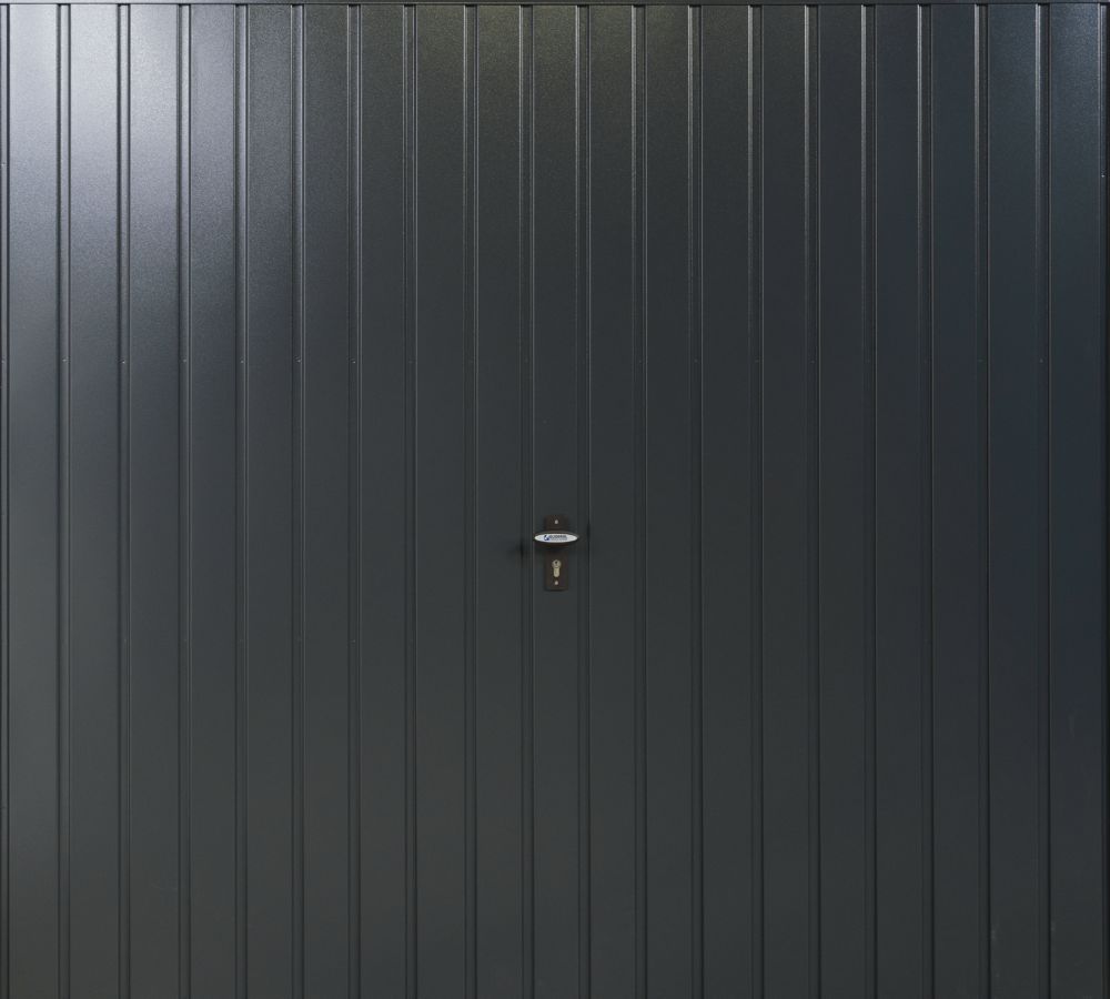 Image of Gliderol Vertical 7' 6" x 6' 6" Non-Insulated Frameless Steel Up & Over Garage Door Anthracite Grey 