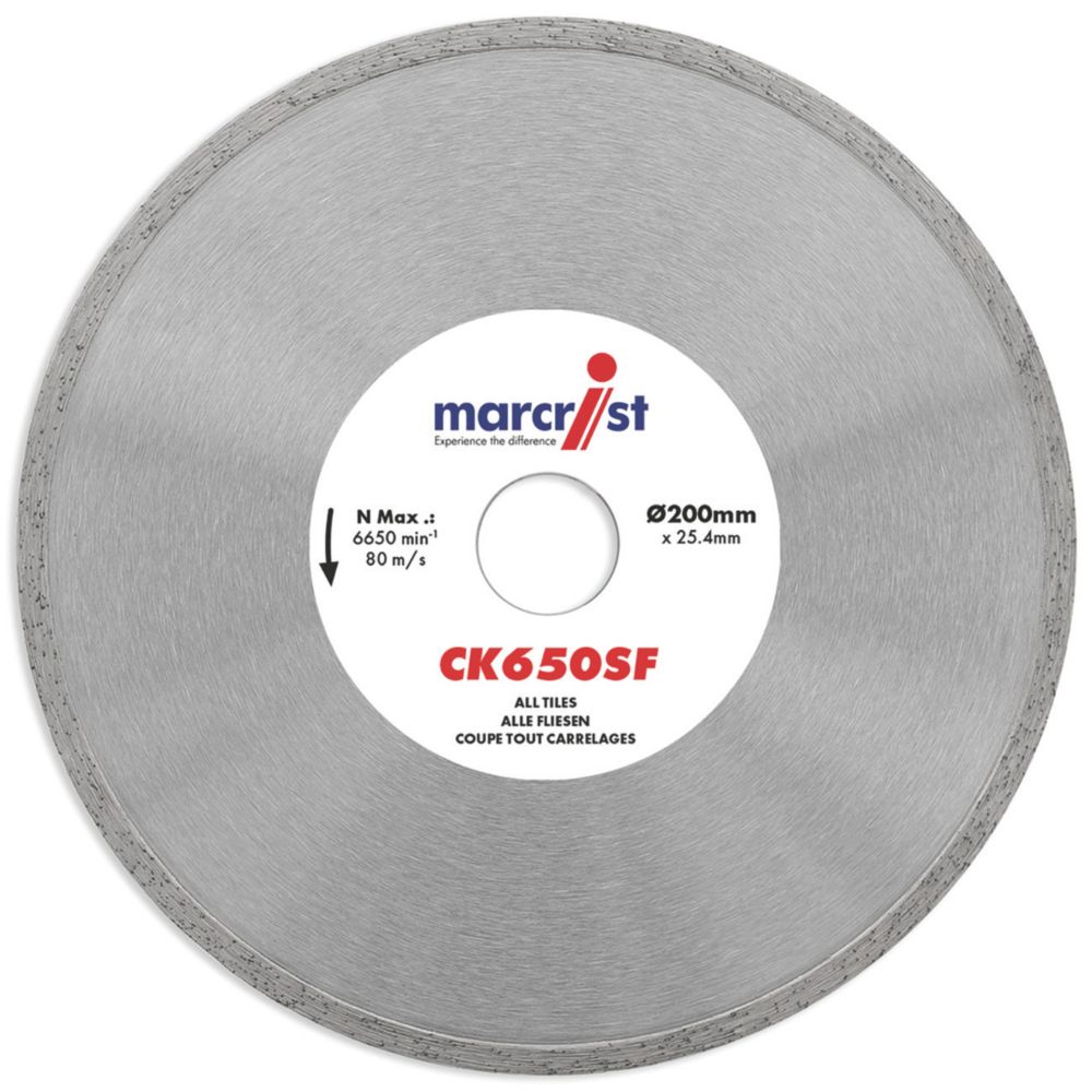 Image of Marcrist CK650SF Multi-Material Diamond Blade 200mm x 25.4mm 
