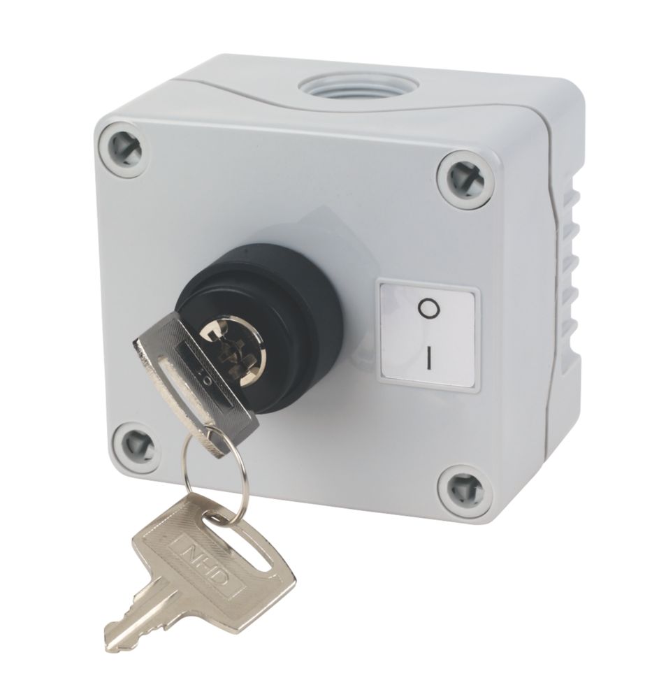 Image of Hylec 1DE.01.09AG-SF 10A Double Pole Key Key Selector Switch NO/NC 
