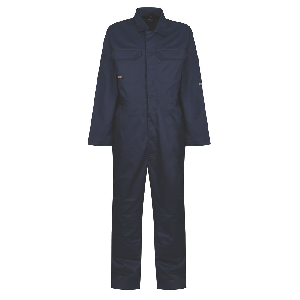 Image of Regatta Stud Fasten Coverall Navy XX Large 47" Chest 34" L 