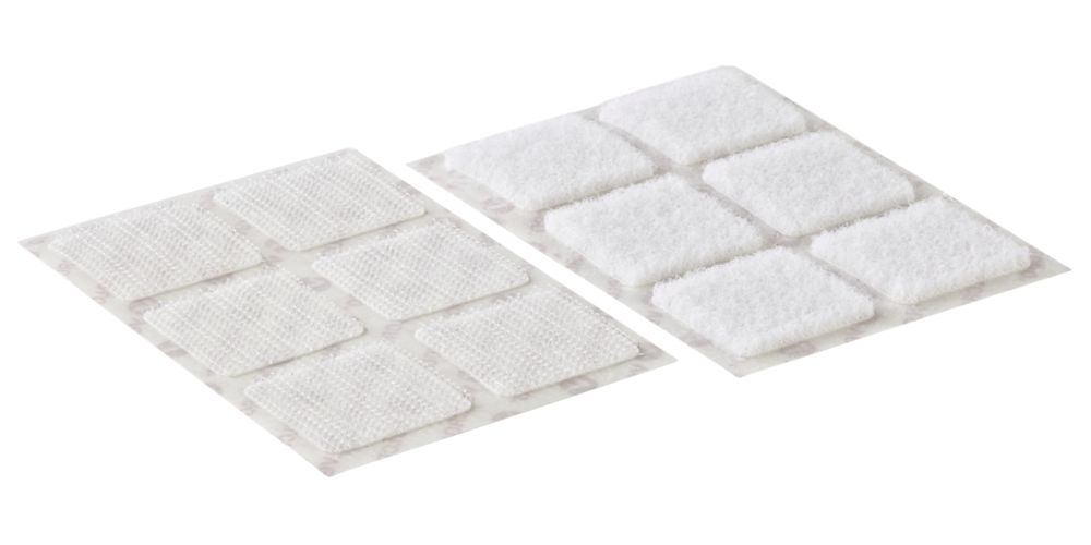 Image of Velcro Brand White Stick-On Squares 24 Pack 