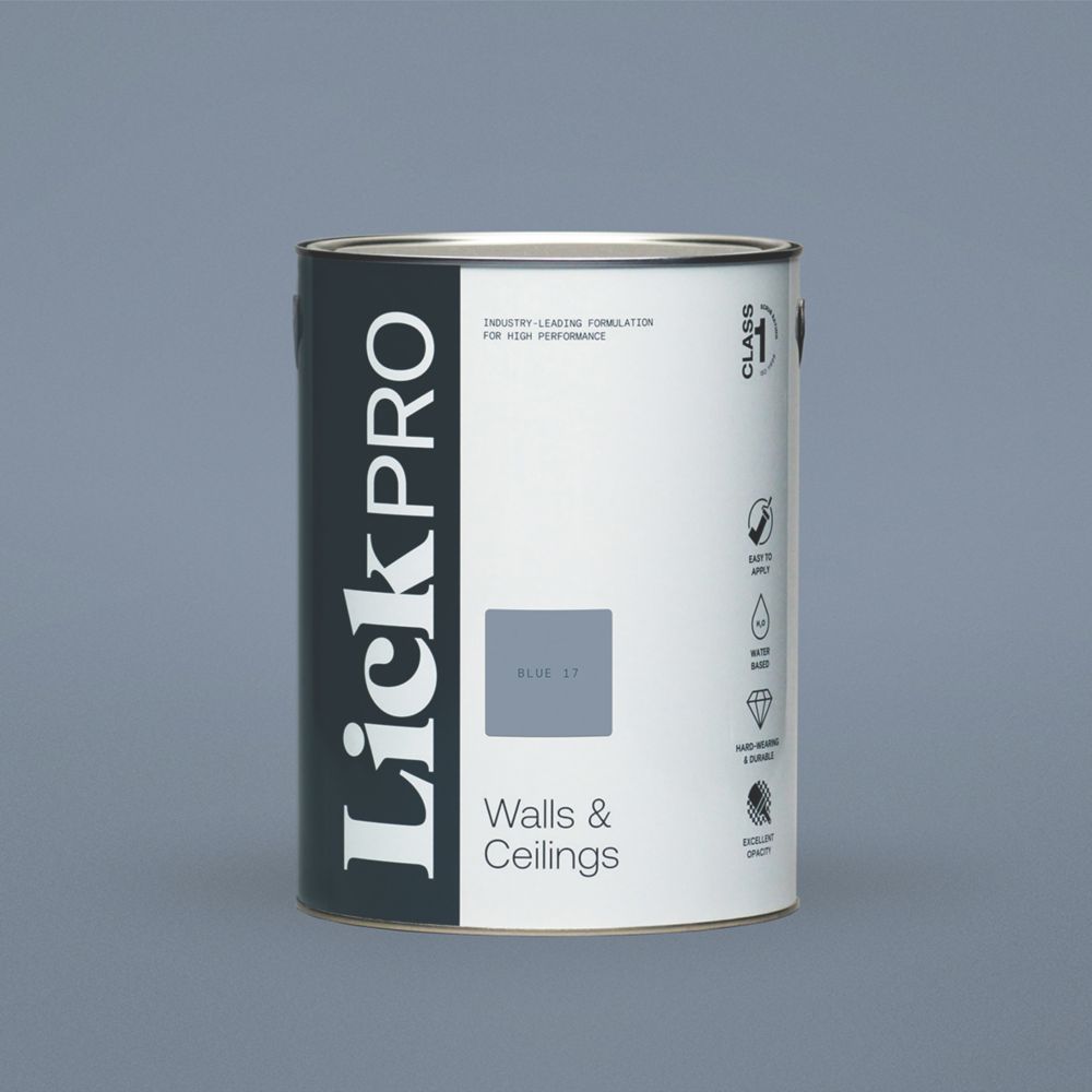 Image of LickPro Eggshell Blue 17 Emulsion Paint 5Ltr 
