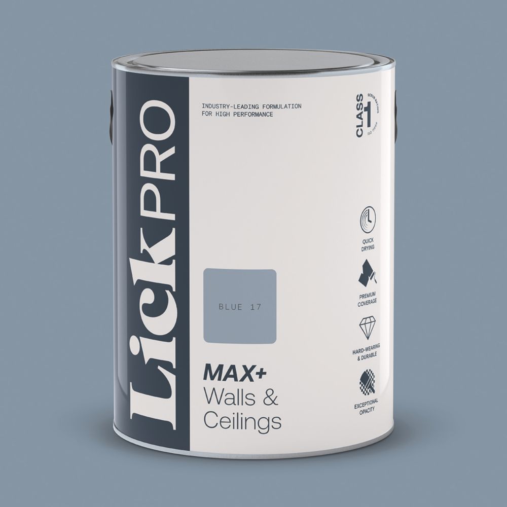 Image of LickPro Eggshell Blue 17 Emulsion Paint 5Ltr 