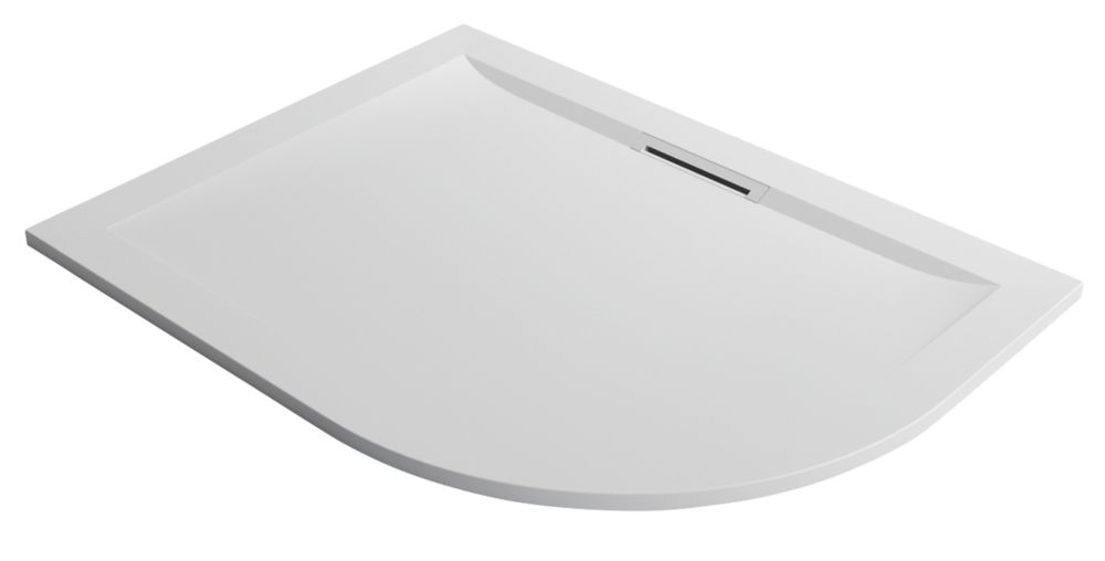 Image of Mira Flight Level Safe Offset Quadrant Shower Tray LH White 1200mm x 900mm x 25mm 