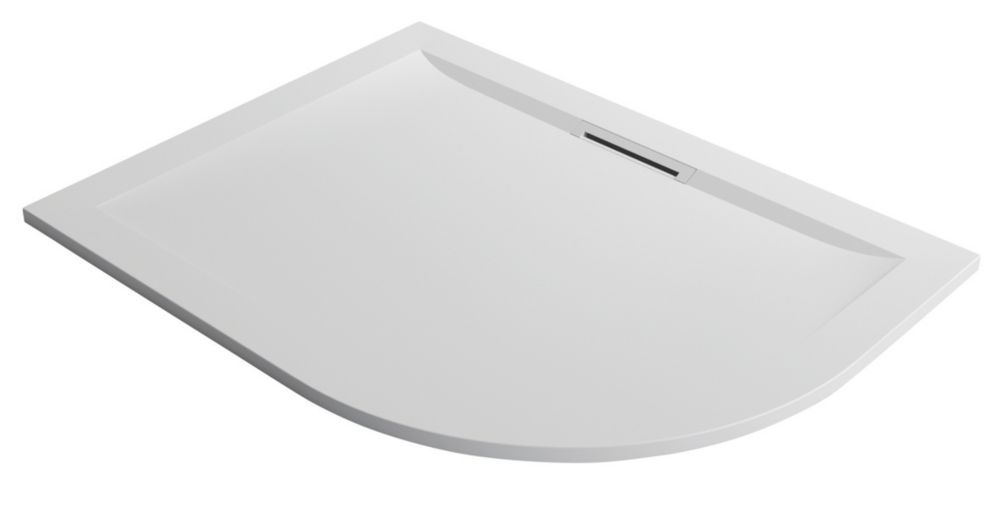 Image of Mira Flight Level Safe Offset Quadrant Shower Tray LH White 1200mm x 900mm x 25mm 