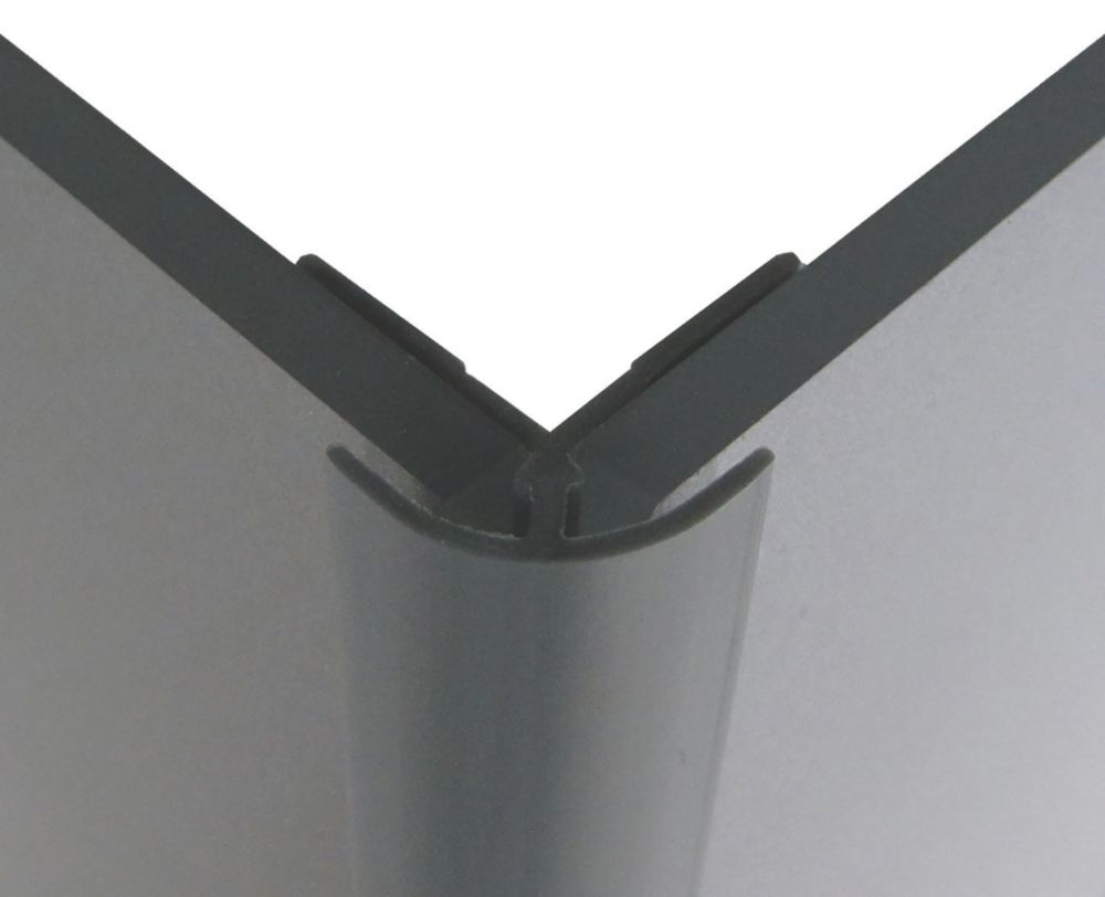 Image of Splashwall External Corner Silver 2440mm x 4mm 