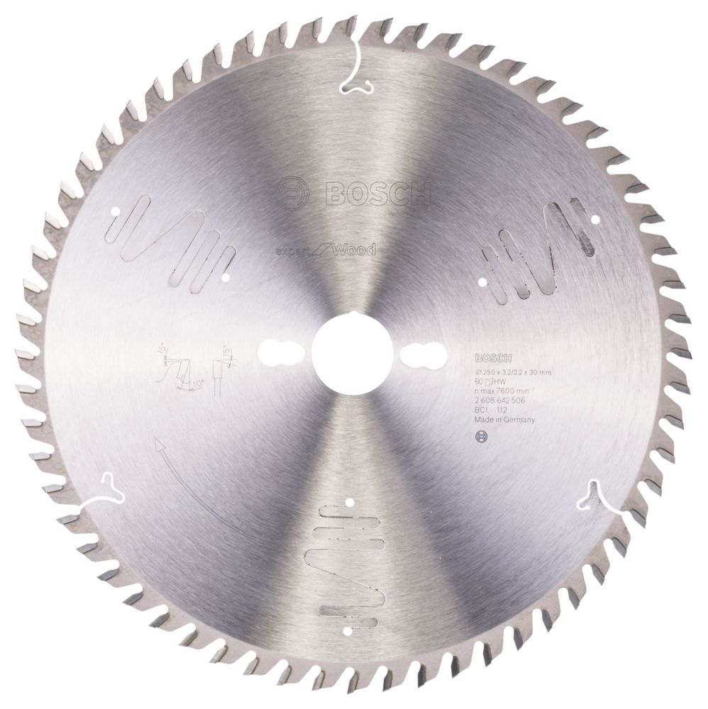 Image of Bosch Expert Wood Circular Saw Blade 250mm x 30mm 60T 
