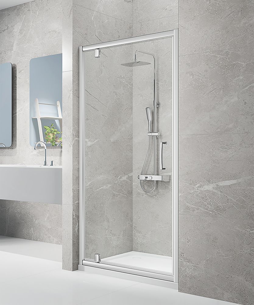 Image of Triton Neo Eight Framed Rectangular Pivot Shower Door Chrome 900mm x 1900mm 