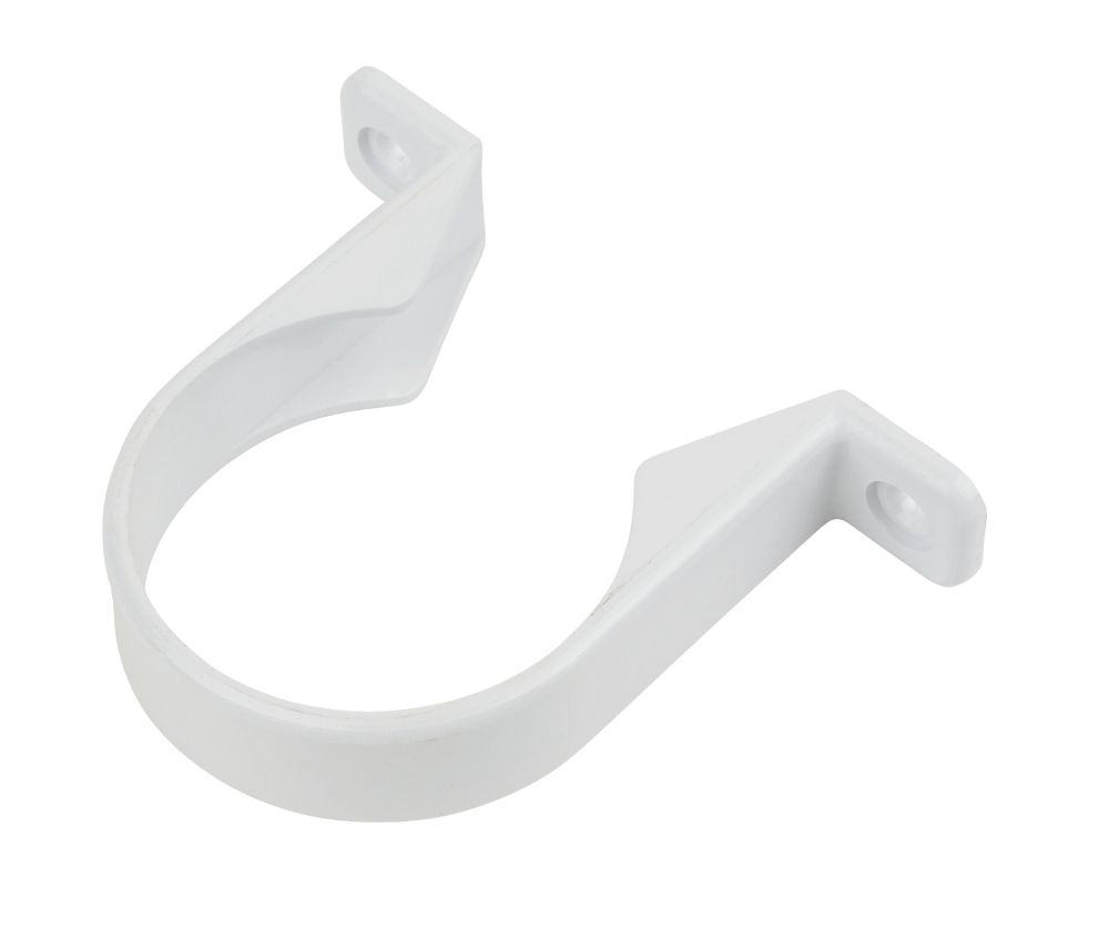 Image of FloPlast Solvent Weld Pipe Clip White 50mm 