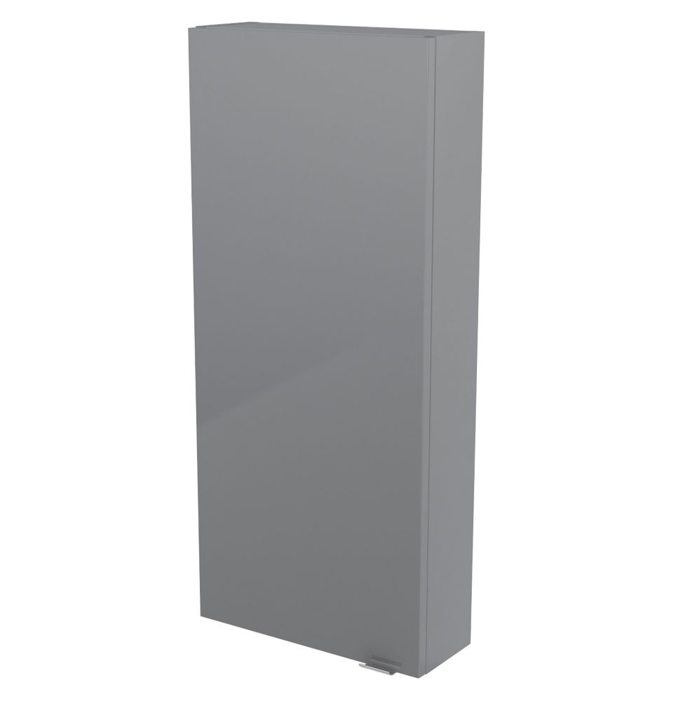 Image of Imandra Bathroom Cabinet Grey Gloss 400mm x 150mm x 900mm 