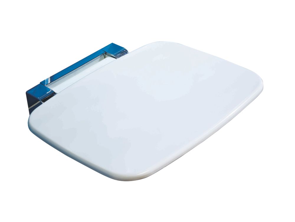 Image of Highlife Bathrooms Wall-Mounted Shower Seat White 