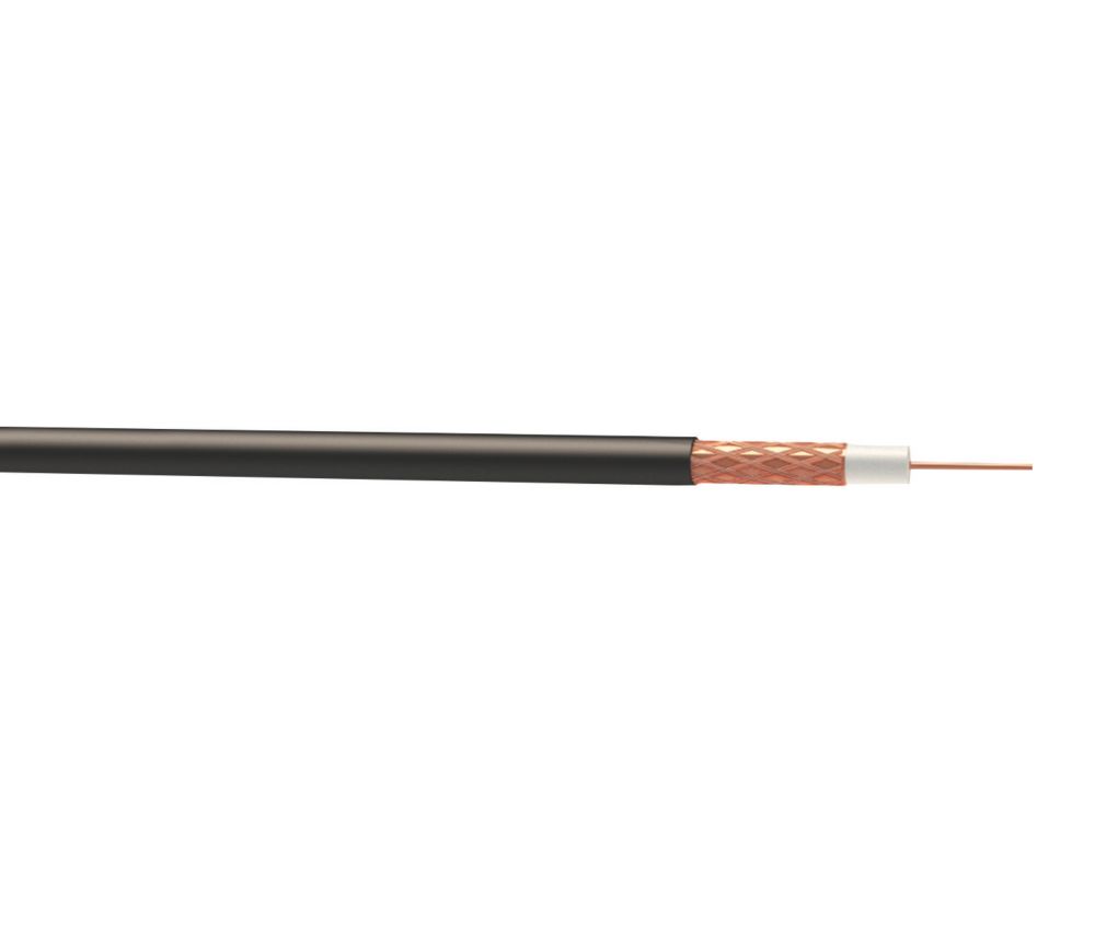 Image of Time GT100 Black 1-Core Round Coaxial Cable 100m Drum 