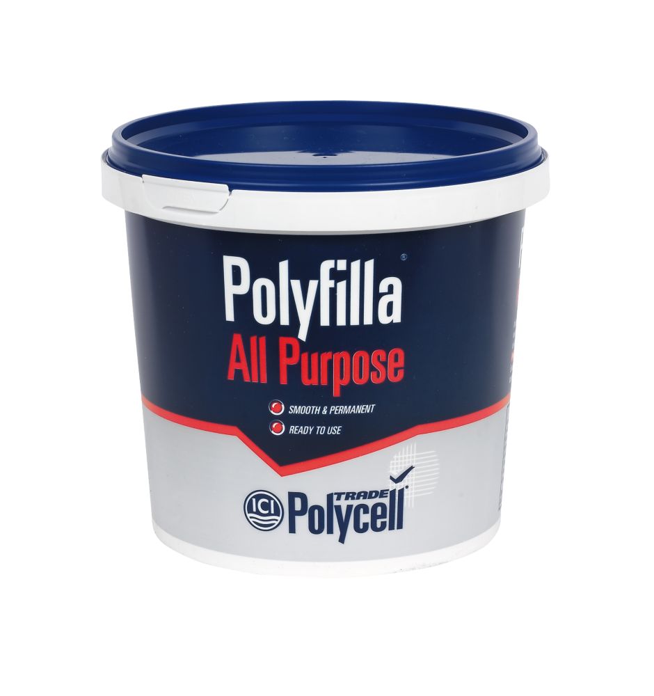 Image of Polycell Trade Polyfilla All-Purpose Ready Mix Filler White 2kg 