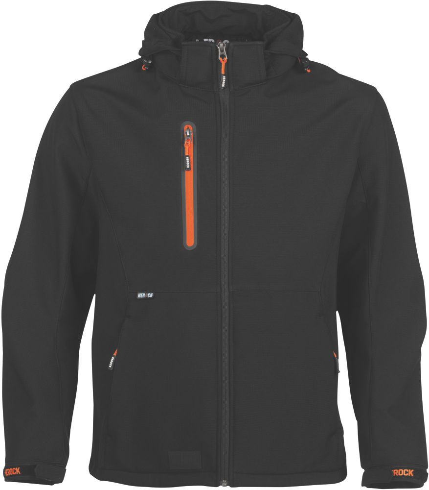 Image of Herock Trystan Softshell Jacket Black Medium 36-39" Chest 