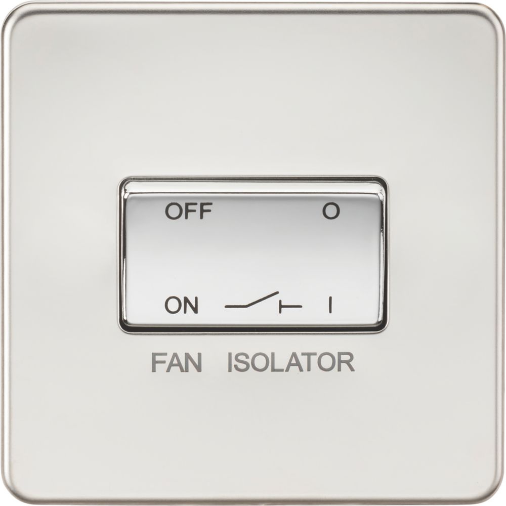 Image of Knightsbridge 10AX 1-Gang TP Fan Isolator Switch Polished Chrome 