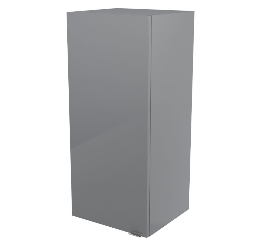 Image of Imandra Bathroom Cabinet Grey Gloss 400mm x 360mm x 900mm 