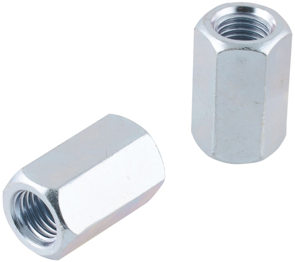 Image of Easyfix Carbon Steel Threaded Rod Connecting Nuts M20 10 Pack 