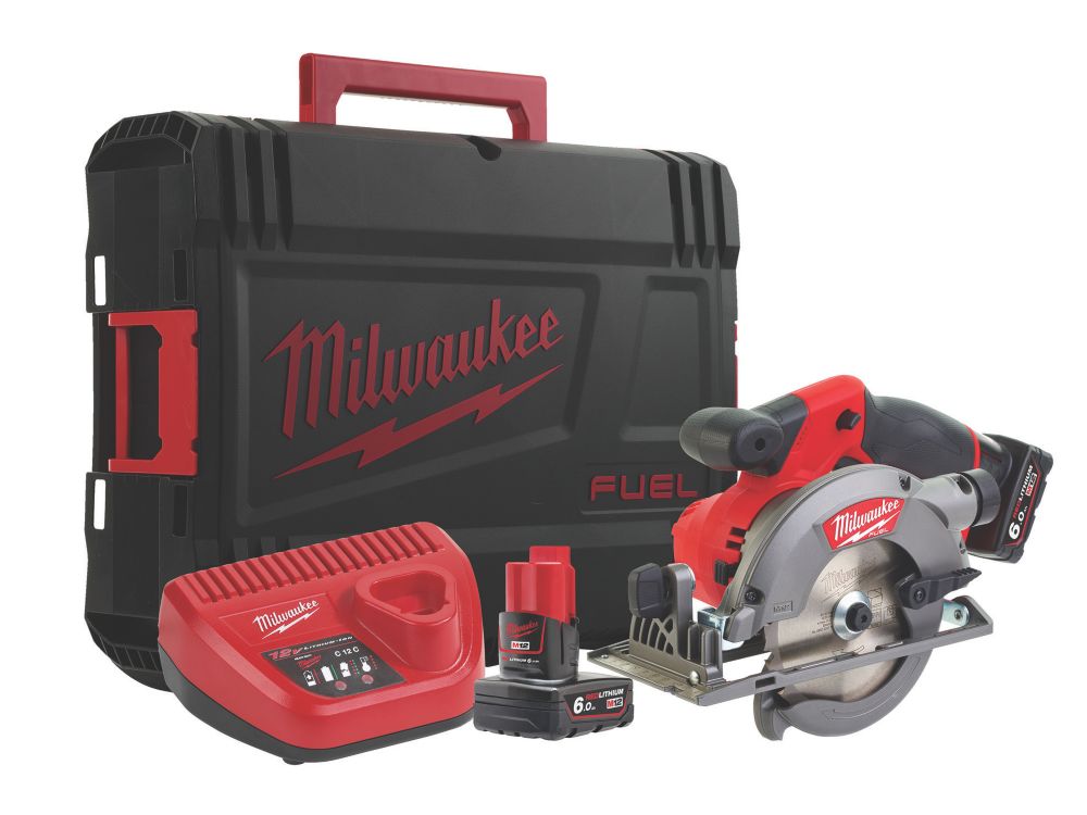 Image of Milwaukee M12 CCS44-602X FUEL 140mm 12V 2 x 6.0Ah Li-Ion RedLithium Brushless Cordless Circular Saw 