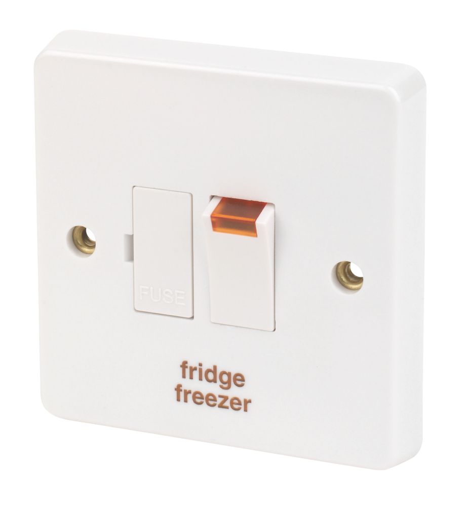 Image of Crabtree Capital 13A Switched Fridge Freezer Fused Spur with Neon White 