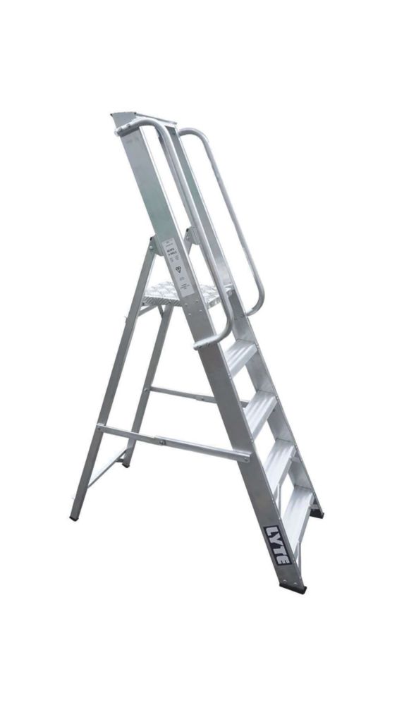 Image of Lyte Aluminium 5-Treads Platform Stepladder 1.03m 