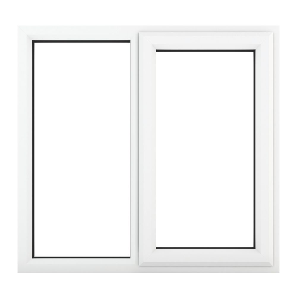 Image of Crystal Right-Hand Opening Clear Triple-Glazed Casement White uPVC Window 1190mm x 965mm 
