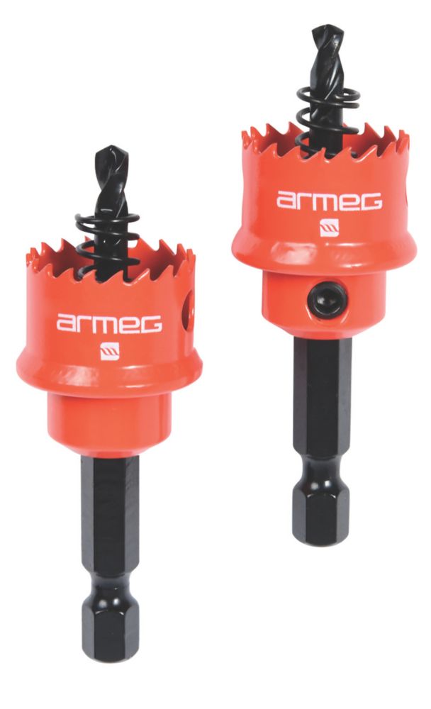 Image of Armeg Acceler8 Hex Shank Sheet Steel Holesaw 20mm 2 Pack 