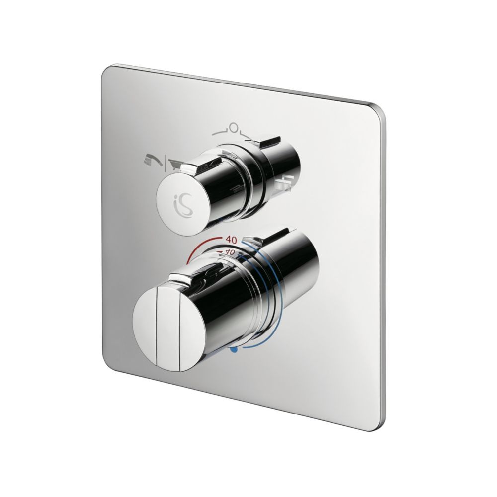 Image of Ideal Standard Concept Easybox Concealed Thermostatic Bath & Shower Mixer Valve Fixed Chrome 