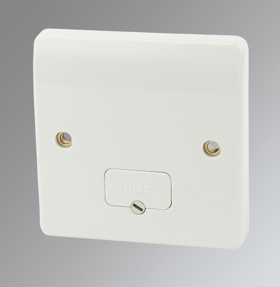 Image of MK Logic Plus 13A Unswitched Fused Spur & Flex Outlet White 
