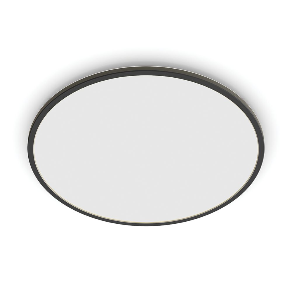 Image of Philips SuperSlim LED Ceiling Light IP54 Black 15W 1500lm 