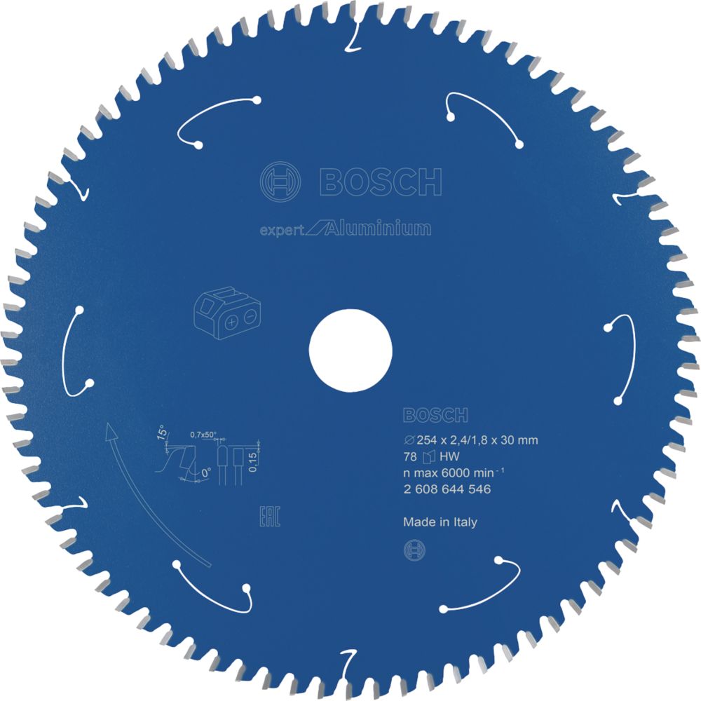 Image of Bosch Expert Aluminium Circular Saw Blade 254mm x 30mm 78T 