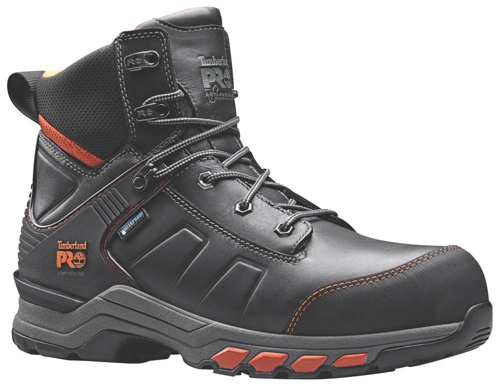 Image of Timberland Pro Hypercharge Safety Boots Black / Orange Size 8 