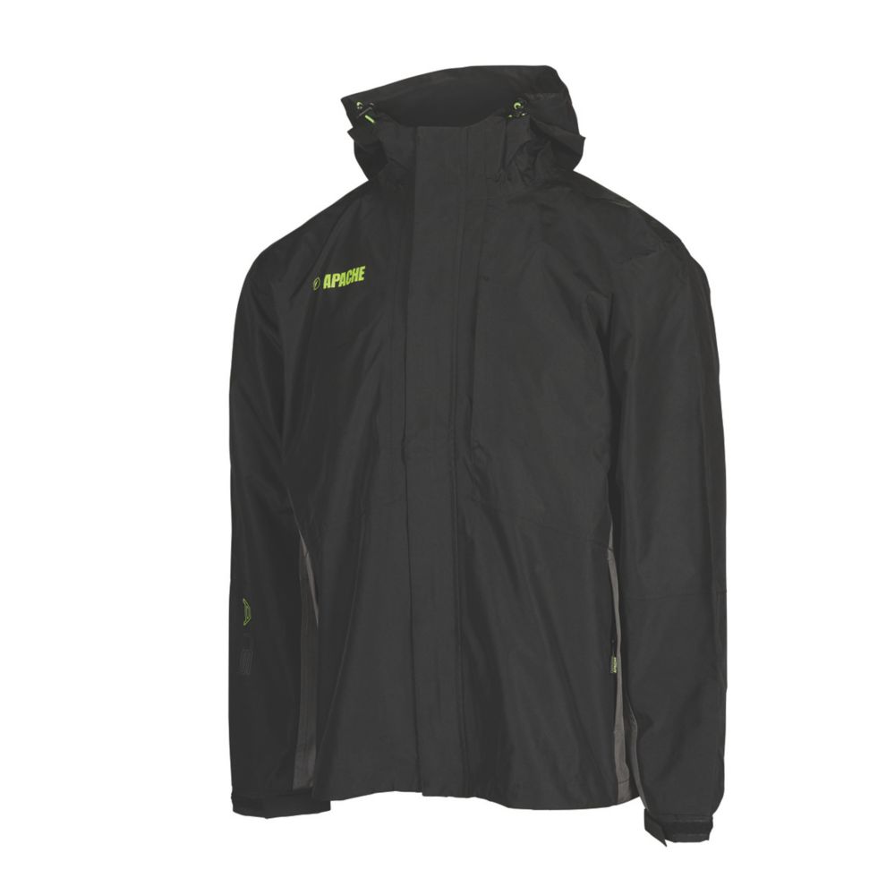 Image of Apache Welland 100% Waterproof Jacket Black / Grey Large Size 48" Chest 