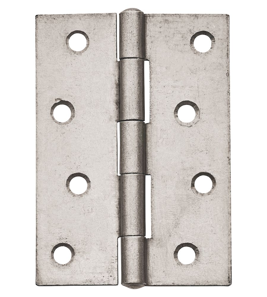 Image of Self-Colour Fixed Pin Butt Hinges 100mm x 72mm 2 Pack 